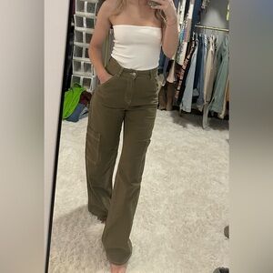 H&M NWT Navy Green Cargo Pants XS